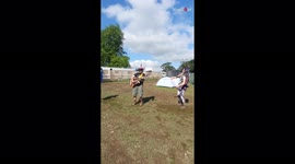 'When you want to play swingball with your friend but don't have a tetherball post in sight'