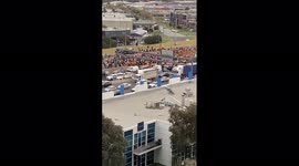 Australia: Protesters Against Construction Industry 2-Week Shutdown Block West Gate Bridge In Melbourne 2