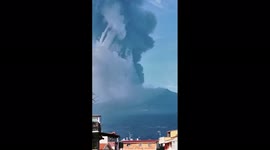Italy: Another Eruption Of Mount Etna With Plume Of Smoke