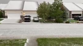 US: Severe Hail Storm Batters Casper, Wyoming