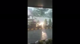Depok City Hits Heavy Rain And Strong Winds Knock Down Billboards