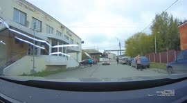Terrifying moment shooter at Russian university opens fire at passing car