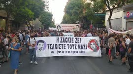 Hundreds march through Greek capital in memory of murdered LGBTQ activist