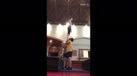 'Crazy backflip attempt ends with man getting brutally kicked in the chest'