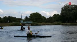 'Hungary boy performs epic trick shot to score a goal in Canoe Polo'