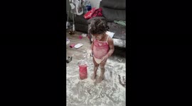 UK dad's horror as daughters coat themselves and living room in FLOUR after he turns his back for mere minutes