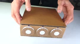 DIY master makes functional combination safe out of CARDBOARD