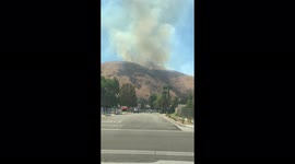 Start of Rapid Growing University Brush Fire in San Bernardino
