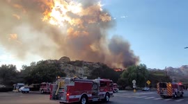 US: Brush Fire Erupts In Chatsworth, Los Angeles 3