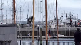 Helicopter snaps in half after crashing into steel cables in New Zealand