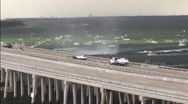 Waterspout tears through Florida marina