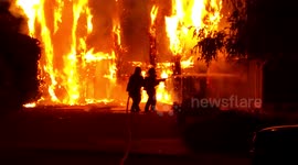 Huge house fire sparked by illegal fireworks in Sacramento, CA