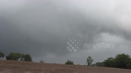 Supercell Thunderstorm Rotation! (Tornado Trying To Form) - Enniskillen, N. Ireland - July 6th 2015