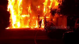 Huge house fire sparked by illegal fireworks in Sacramento, CA