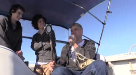 Whale Whisperer attracts a pod of whales to his boat with homemade underwater device.
