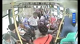 Bus fight breaks out after driver refuses to stop