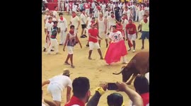 Pamplona San Fermin Running of the Bulls First Run 2015
