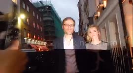 Stephen Merchant with girlfriend at The Mentalists opening