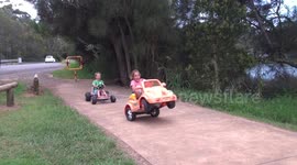 Modified Toy Car crashes almost injuring inventor's two children - Make Science Fun