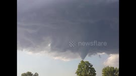 Tornado forms over Hutchinson, Kansas