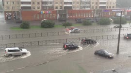 Flooded Saint-Petersburg