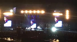 Dave Grohl's surgeon joins band performing on stage (muted)
