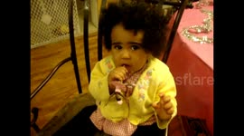 Cute Baby Burns Finger
