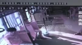 Bus evacuated after boy sets off fire extinguisher in China