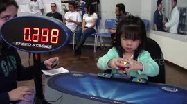 Toddler completes Rubik's Cube in 47 seconds
