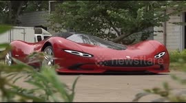 Chinese man shows off homemade 'supercar'