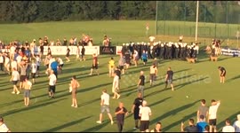 Leeds fans clash abroad after friendly match