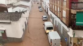 Spain: Heavy Rainfall Hits Almendralejo And Causes Severe Flooding
