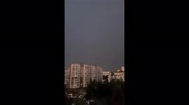 Slow motion video of a stunning lightning in Cheboksary, Russia