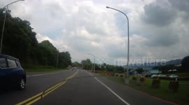 CLOSE CALL: Two Moped Riders Almost Crash Head-On At High Speed
