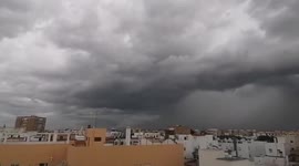 Storm clouds over Seville, Spain