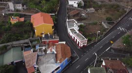 La Palma Volcano 2021. Sorrounding the southern path of lava with a drone.