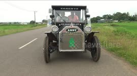 Indian farmer transforms 1920 Ford into fully solar-powered vehicle