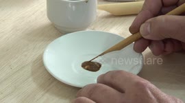 Jordanian artist is able to produce unique portraits using cups of coffee