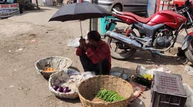 The Heat temperature has effected vegitables cellsman in Indian street