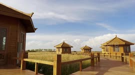 Time-lapse Of West Lake Wetland Park Scenery In Jiuquan, Gansu, China