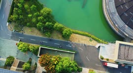 Drone Footage Of World Internet Conference Venue In Jiaxing, China