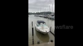 Heavy rains and flooding hit Edgewater, MD, USA