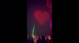 Drones form heart in the sky: Sights and sounds from Burning Man 2021