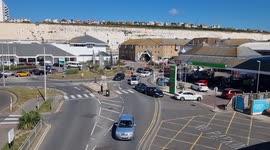 30-min-plus queues for for fuel at Brighton Marina's Asda