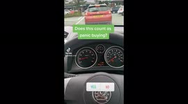 I'm not panic buying! Vicar queues to get petrol so he can get to church in the morning
