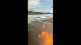 AZUR air plane collides with a flock of birds during takeoff at Varadero airport