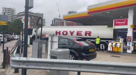 Tanker arrives at Wembley petrol station as hundreds wait their turn