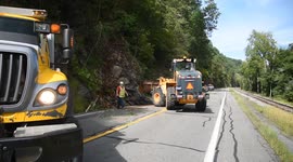 Rock slide / Land Slide Route 42, Rupert, Pennsylvania