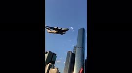 Australia: spectacular low flyover of Royal Air Force aircraft at Riverfire festival