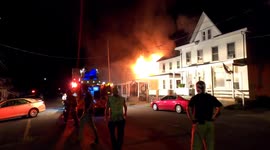 Dramatic 2nd alarm Working Houser Fire 12 South Walnut Street, Mount Carmel, Pennsylvania